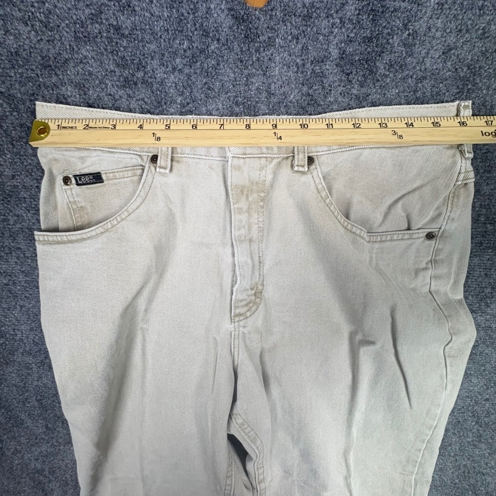 Lee Straight Leg Jeans Mens 36x30 Tan Cotton Vintage Made in USA 205-5825 - Picture 6 of 9